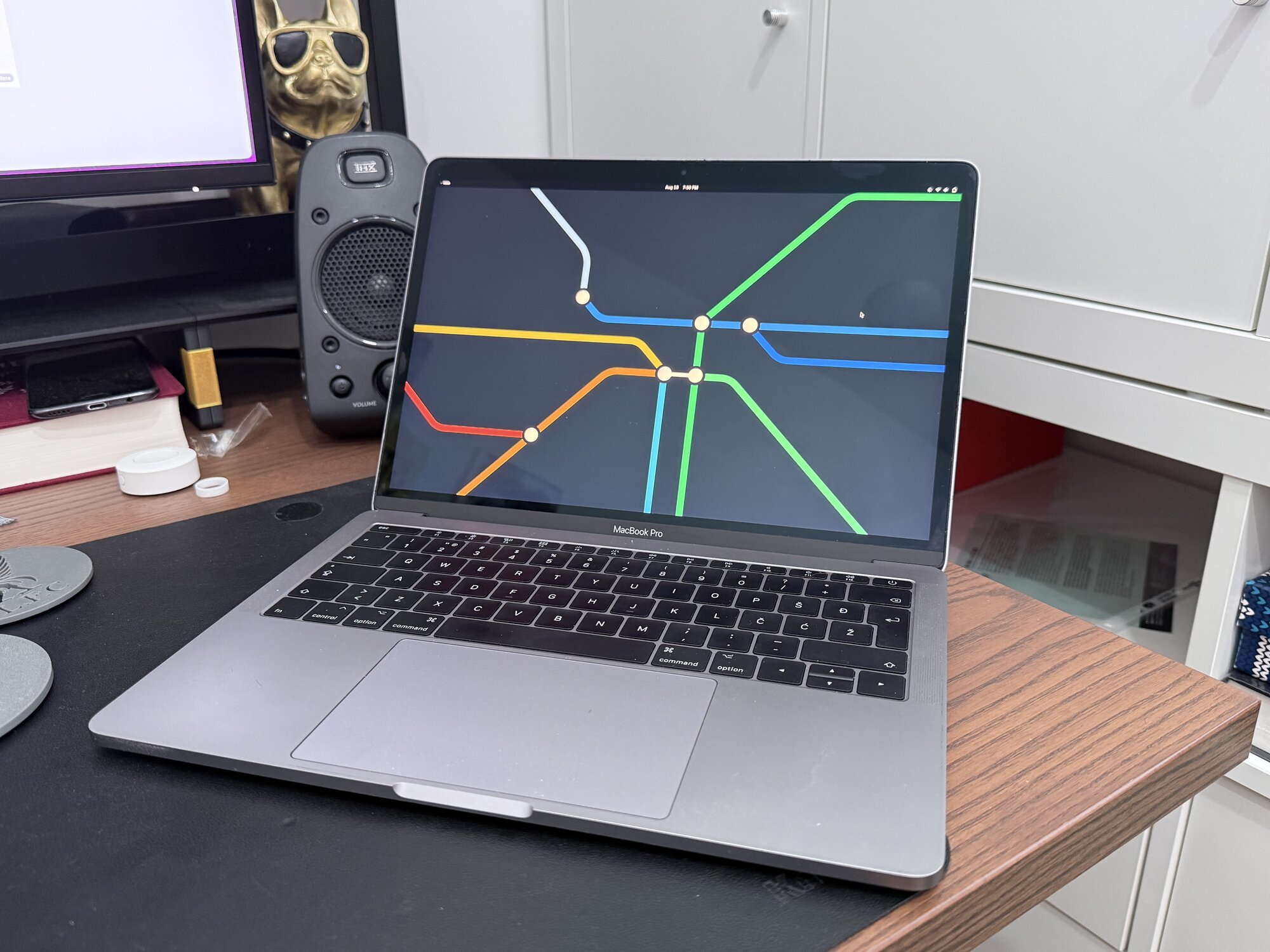 The 2017 MacBook Pro A1708 running Fedora